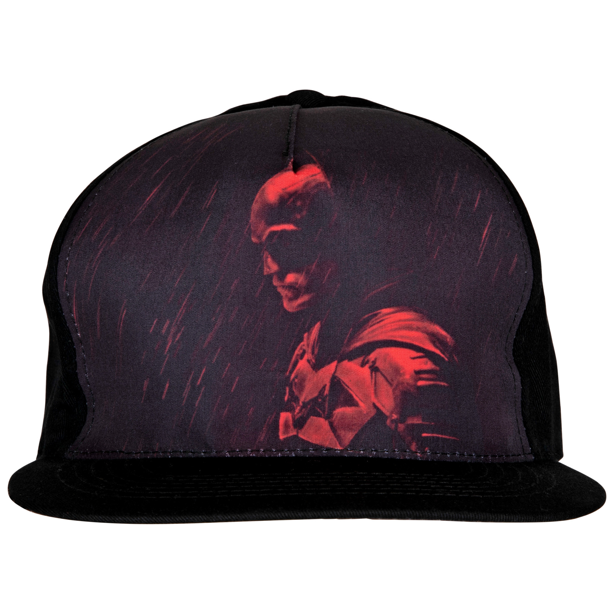 DC Comics The Batman Sublimated Out in the Rain Print Flat Bill Hat